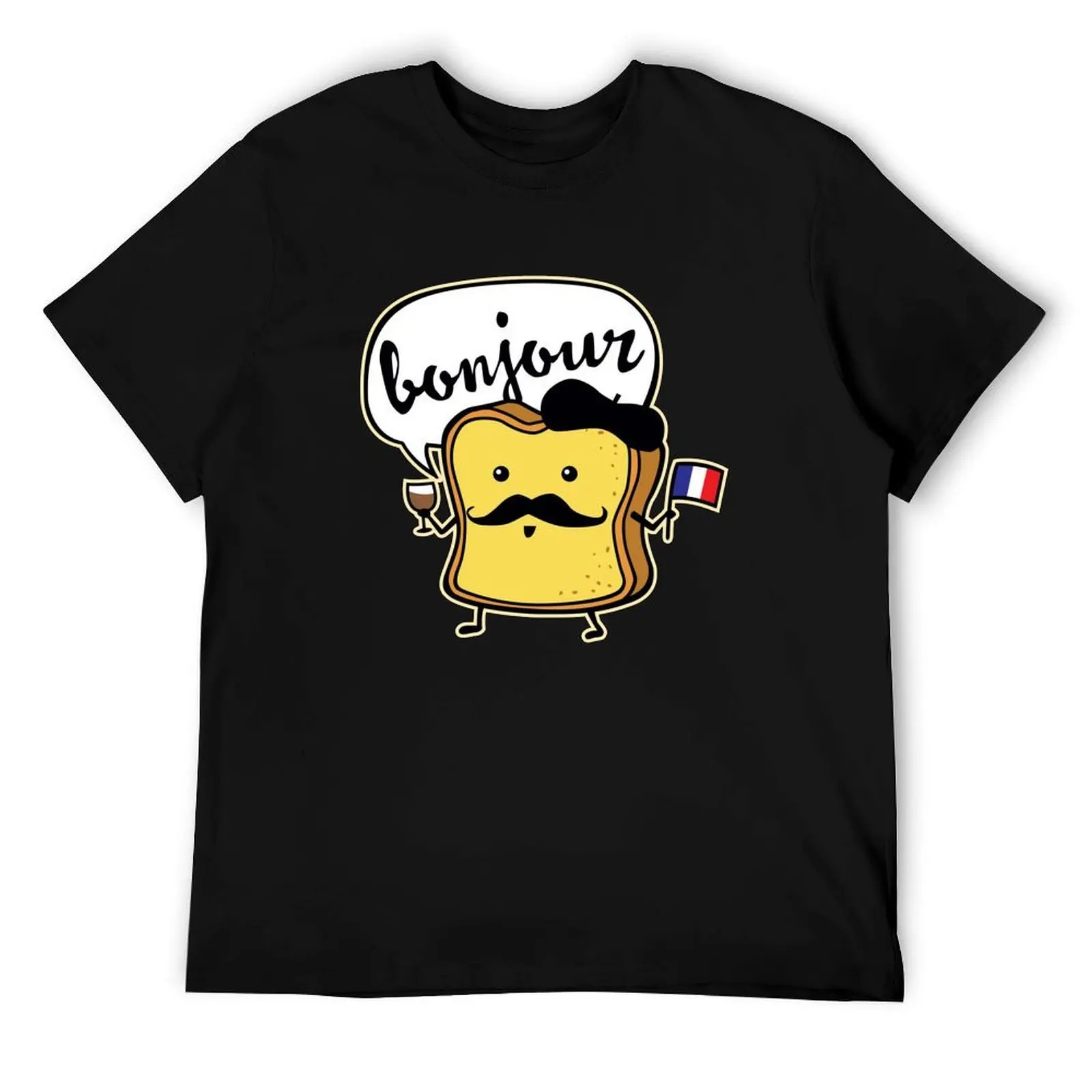 

French Toast T-Shirt t shirts for man cotton funny cotton tshirt 100% T-Shirt