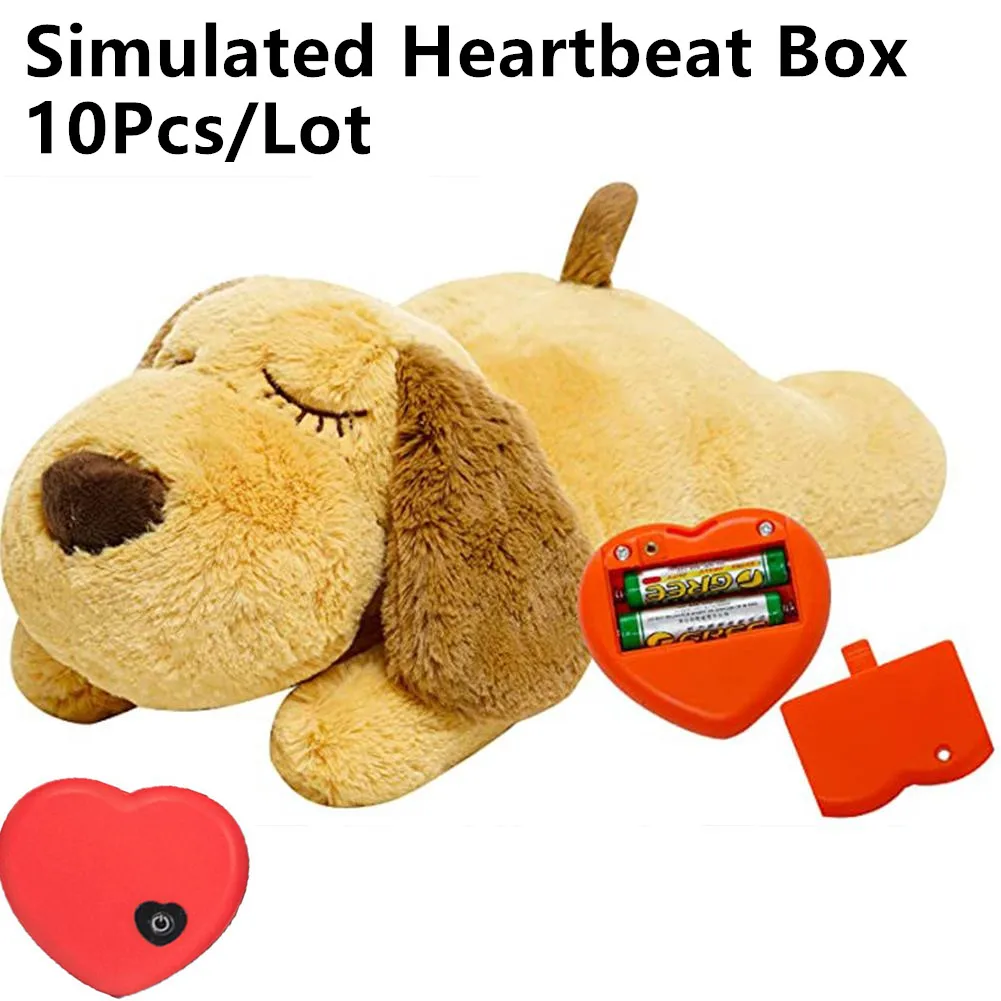 

Pet Heartbeat Sound Box Puppy Behavioral Training Dog Plush Toy Pet Comfortable Snuggle Anxiety Relief Sleep Aid Doll Durable