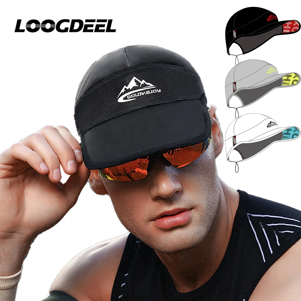 LOOGDEEL-Sombrero para correr para deportes al aire libre para hombre y mujer, sombrilla transpirable de secado rápido para bicicleta, gorra Anti-UV