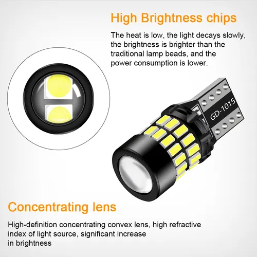 Imagen 2 del producto 2 uds 34SMD luz de señal LED T10 W5W Led 12V 24V blanco hielo azul púrpura rojo amarillo verde bombilla de lámpara de marcha atrás luz de liquidación automática