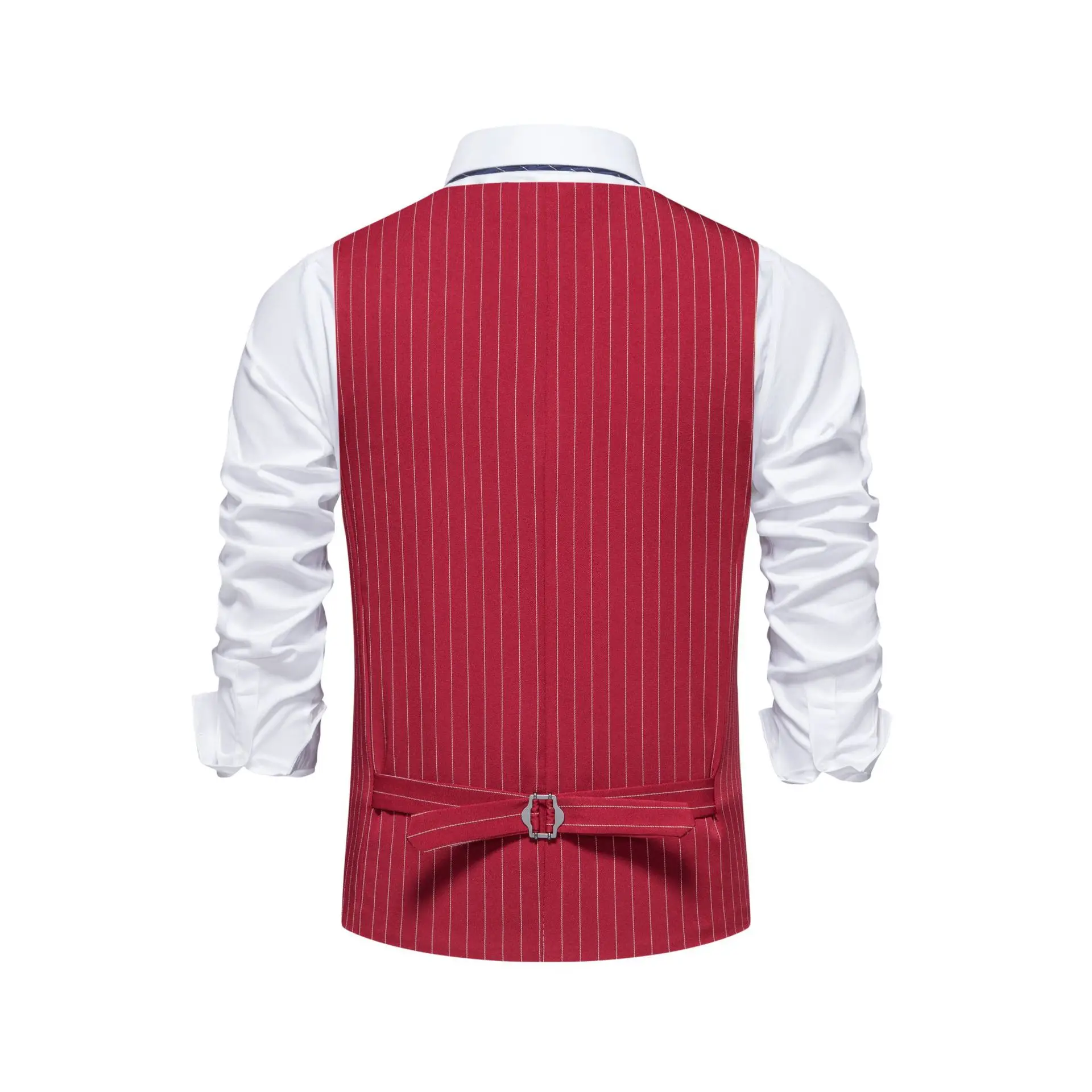 New Men's Striped Suit Vest: Fashionable Business Formal Casual Single-Breasted Waistcoat Jacket