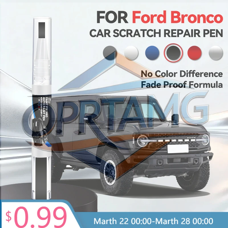

Горячая новинка 2026: Ручка для ремонта автомобильной краски (2026 Hot Car Sticker Car Paint Repair Pen) для Ford Bronco 1966-2025 годов, аксессуары для устранения царапин на краске, цвета: синий (LB), белый (YZ), серебристый.