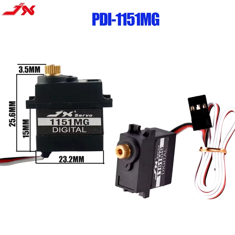 JX سيرفو PDI-1151MG 3.6 كجم صغير 6 فولت مقاوم للماء أجهزة رقمية أساسية ل RC هليكوبتر سيارة روبوت قارب