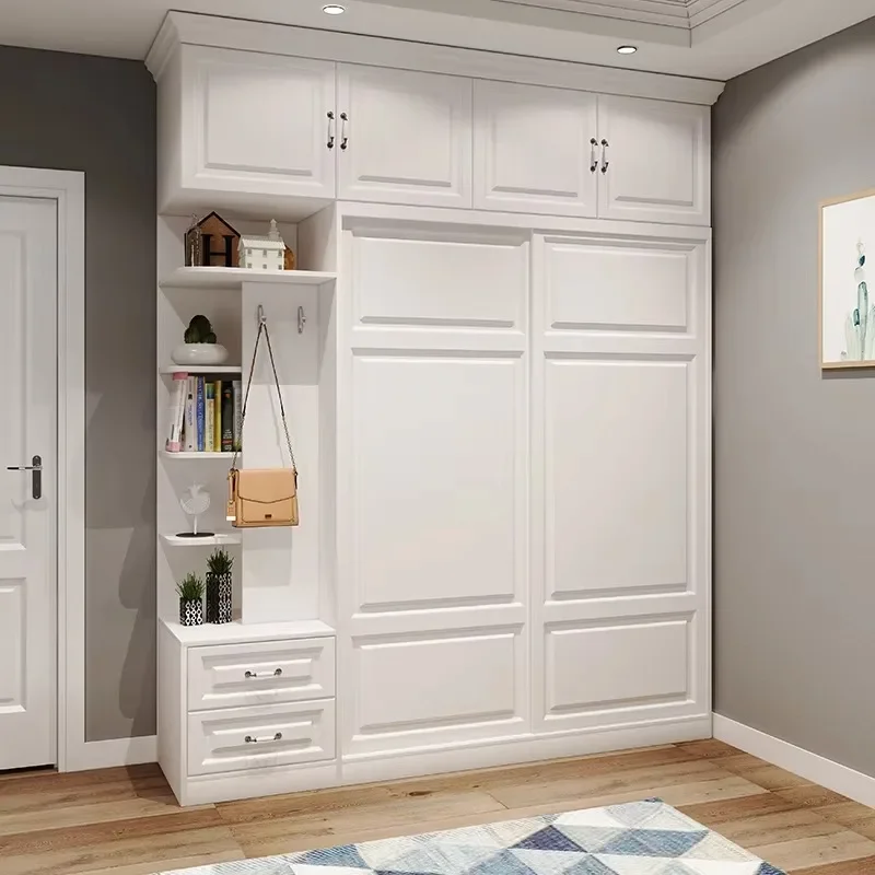 Aesthetic Luxury Wood Wardrobes Orgnizer Drawers Wooden Locker Clothes Wardrobes Bedroom Storage Armoire Chambre Home Furniture