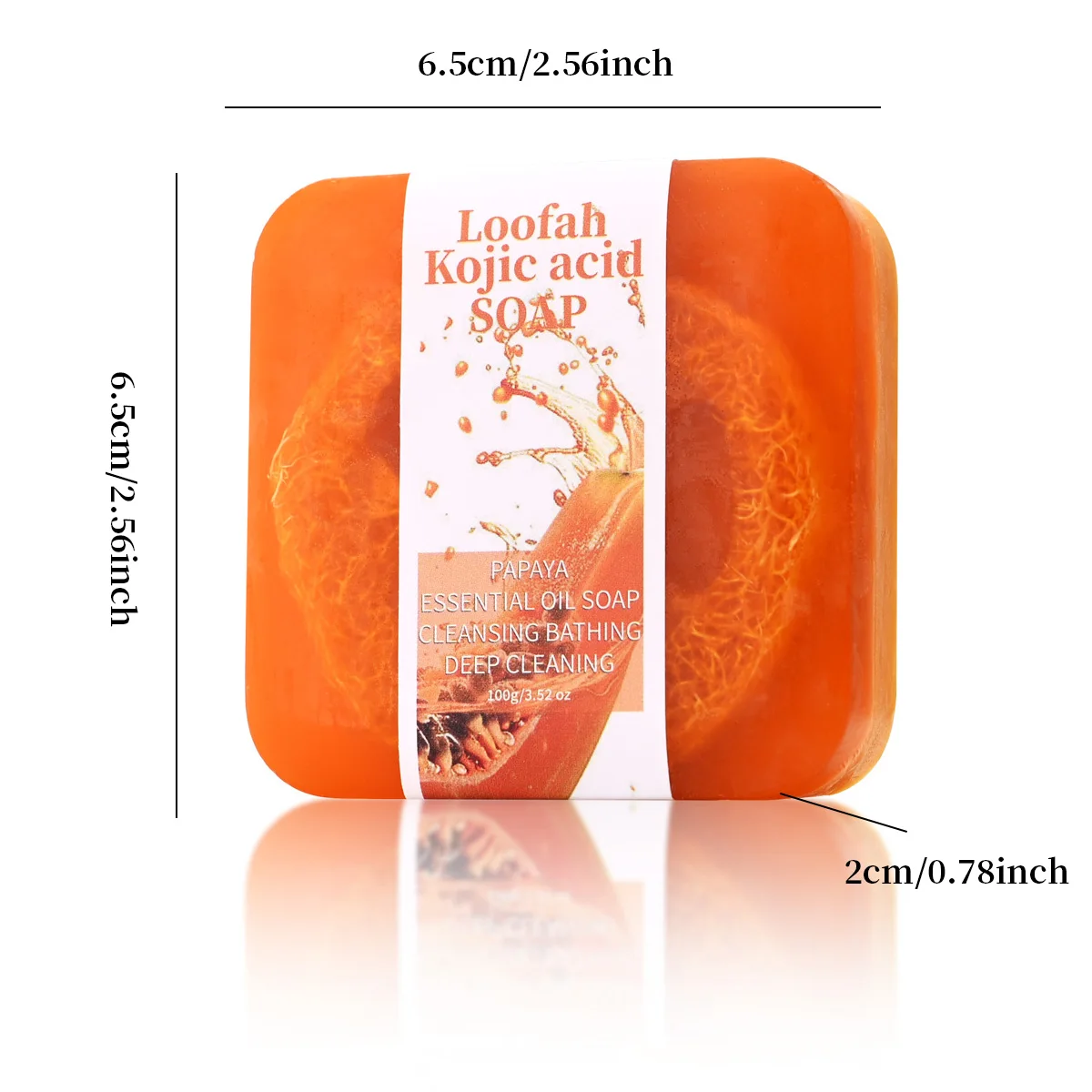 Loofah Kojic Acid Brightening Skin Plant Essential Oil Soap, Deep Cleansing Physical Exfoliating Handmade Soap, Natural Oil Soap