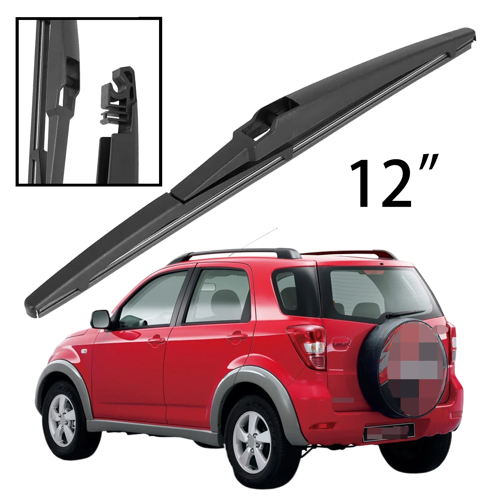 

12" Rear Windshield Windscreen Washer Wiper Blade For Daihatsu Terios MK2 J200 F700 2006-2017 Car Accessories Accsesories