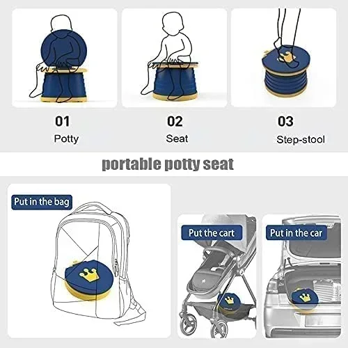 Portable Potty Child  Portable Fold Potty Seat with Storage Bag Potty Training Seat Portable Potty Child for Toddler Girls Boys