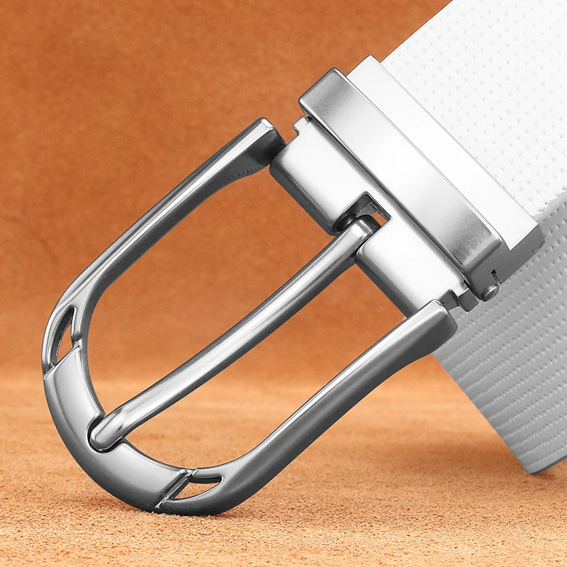 High quality Casual belts men designer pin buckle genuine leather brand luxury young boys jeans ceinture homme