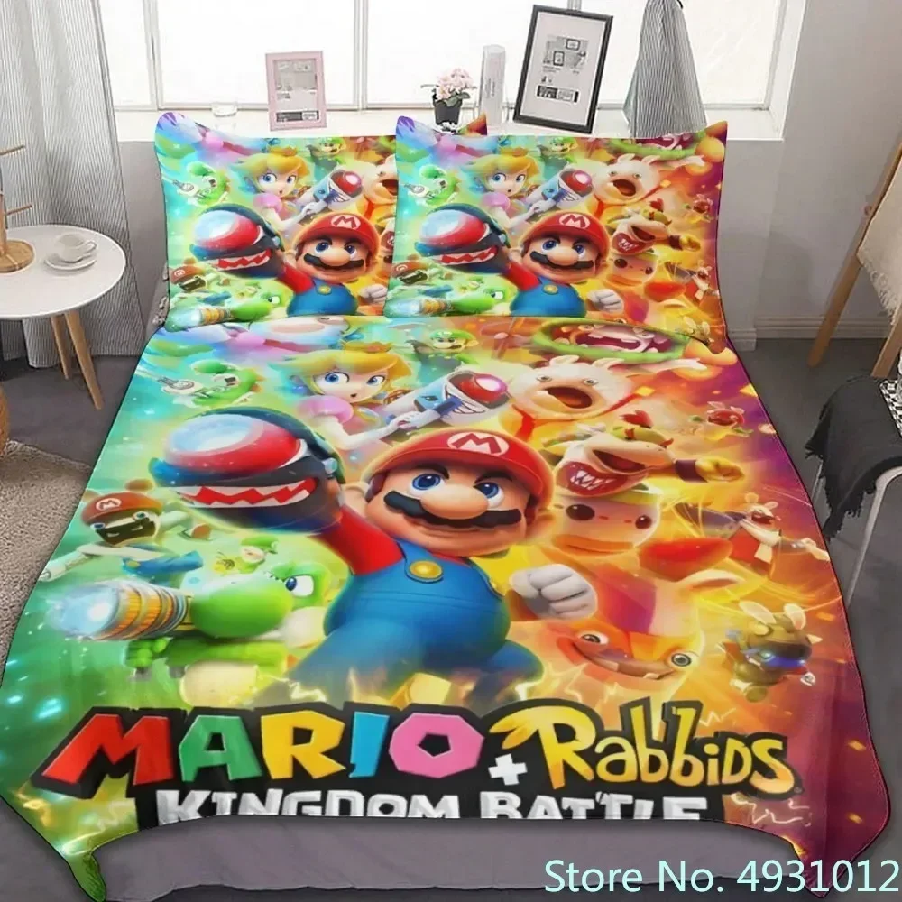 

2026 Cozy Baby Bedding Set with Anime Super Mario Anime 3D Duvet Cover for Child Kids Teens Adult Home Textile Quilt Cover