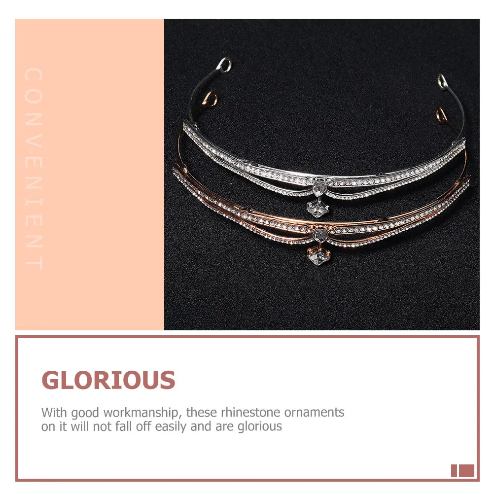 

Корона невесты, тиара со стразами, нежный элегантный свадебный головной убор, блестящая корона для невесты, прочная практичная тиара со стразами