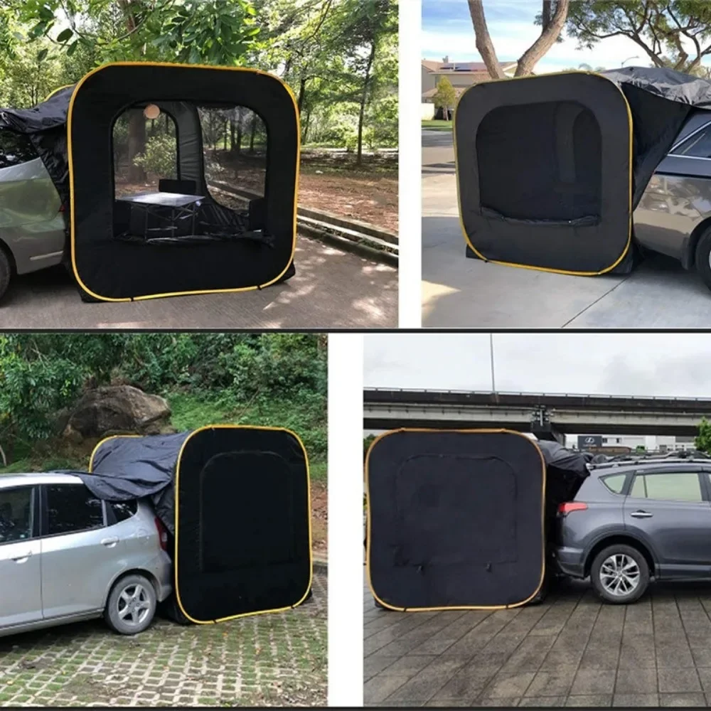 Car Rear Extended Tent Automatic Pop Up 4-6 Person Tents Outdoor Camping Waterproof Travel Folding Mosquito Net Accessories