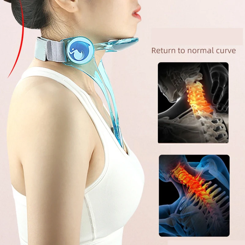 Posture Corrector Fixation Foldable PC TPU Adjustable Support Frame Neck Braces Prevent Head Low Double Chin Neck Forward Tilt