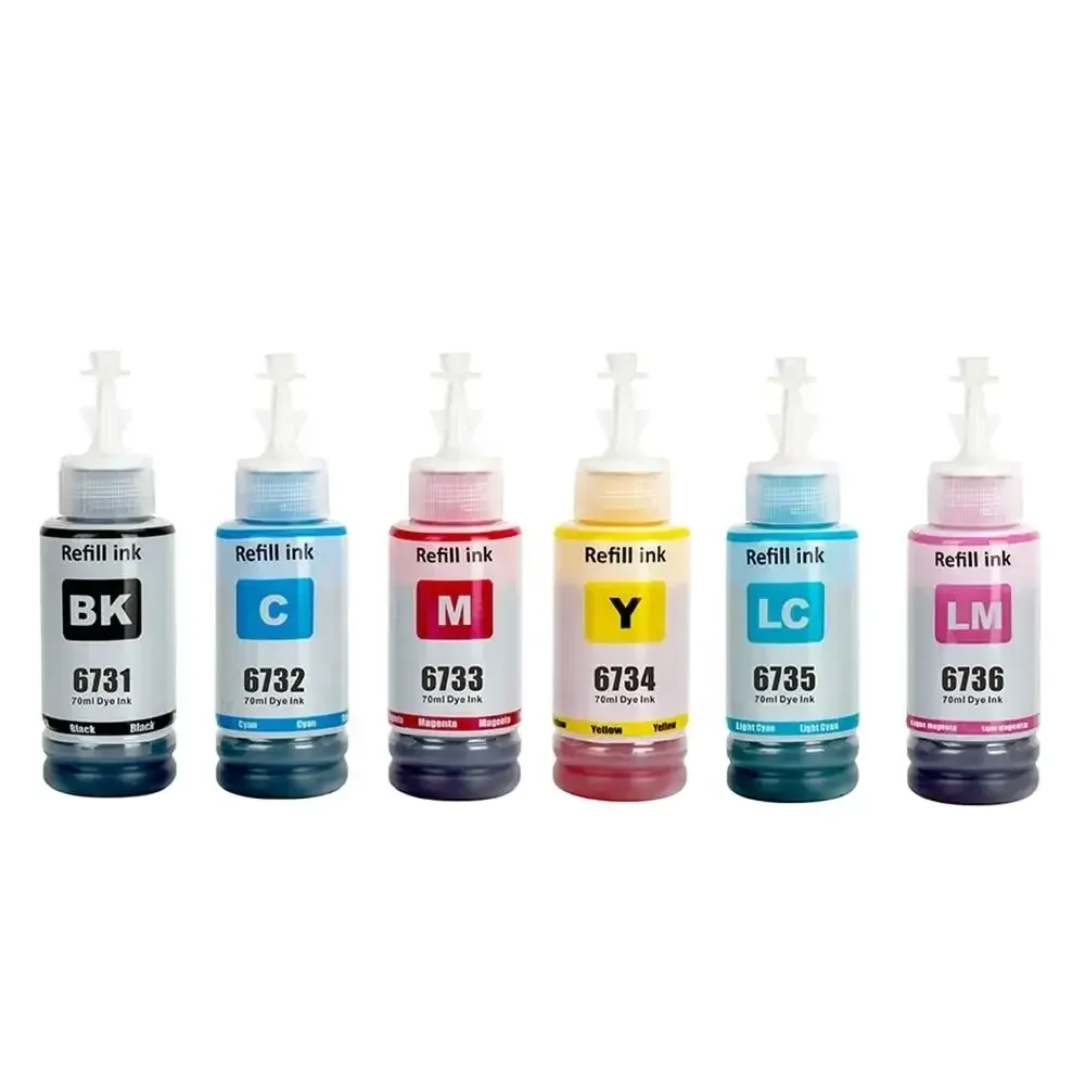 673 T673 T6731 Premium Compatible Color Bulk Water Based Bottle Refill Dye Ink for Epson L800 L805 L1800 L850 Printer