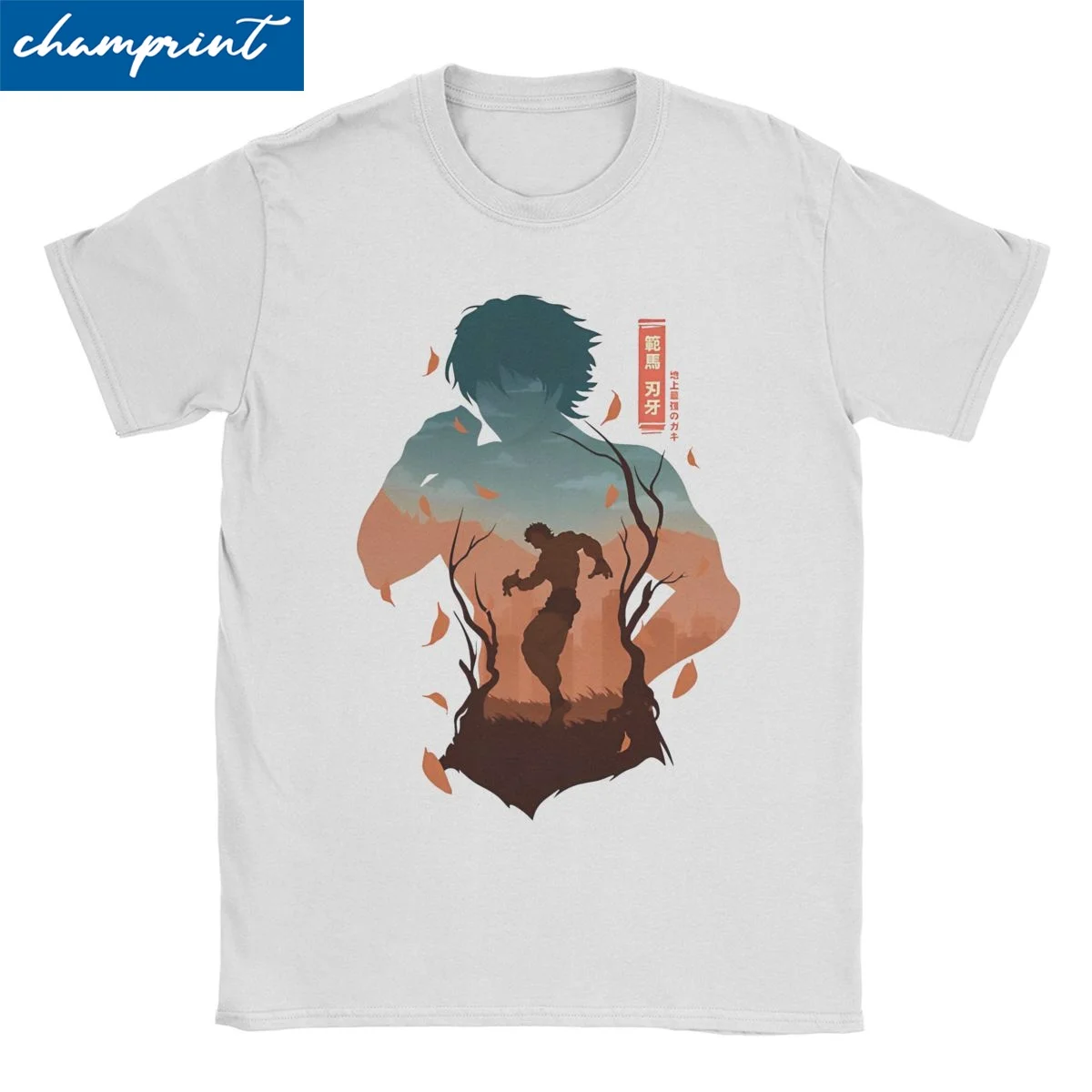 

Baki The Grappler Hanma Silhouette for Men Women T Shirts Martial Anime Creative Tees Short Sleeve T-Shirts Cotton 6XL Clothing