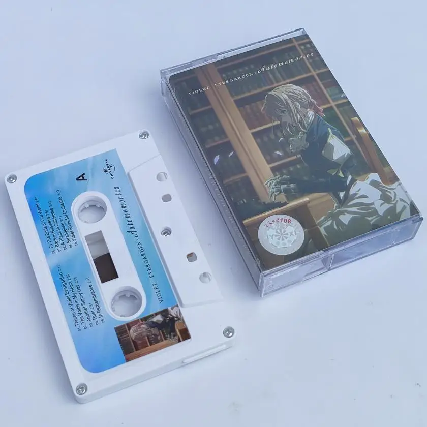 New Violet Evergarden Music Tape Gilbert Bougainvillea Cosplay Anime Soundtracks Box Cassettes Car Walkman Tape Party Music Gift