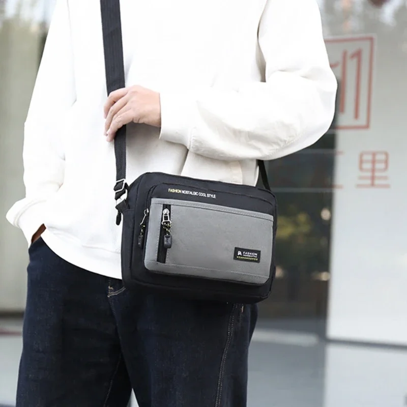 Ergonomic Adjustable Strap Bag Stylish Oxfords Pack Shoulder Purse Men's Crossbody Bag for Various Occasion