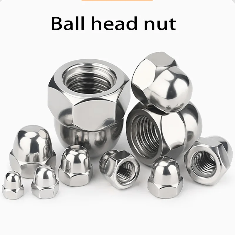

High-quality left-hand thread M3 - M20 304 A2-70 stainless steel hexagonal cap nut decorative cap nut