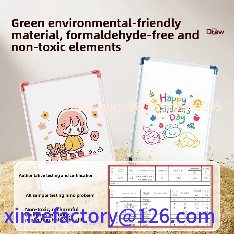 Customizable Double-Sided Teaching Blackboard Magnetic Stand Erasable Whiteboard