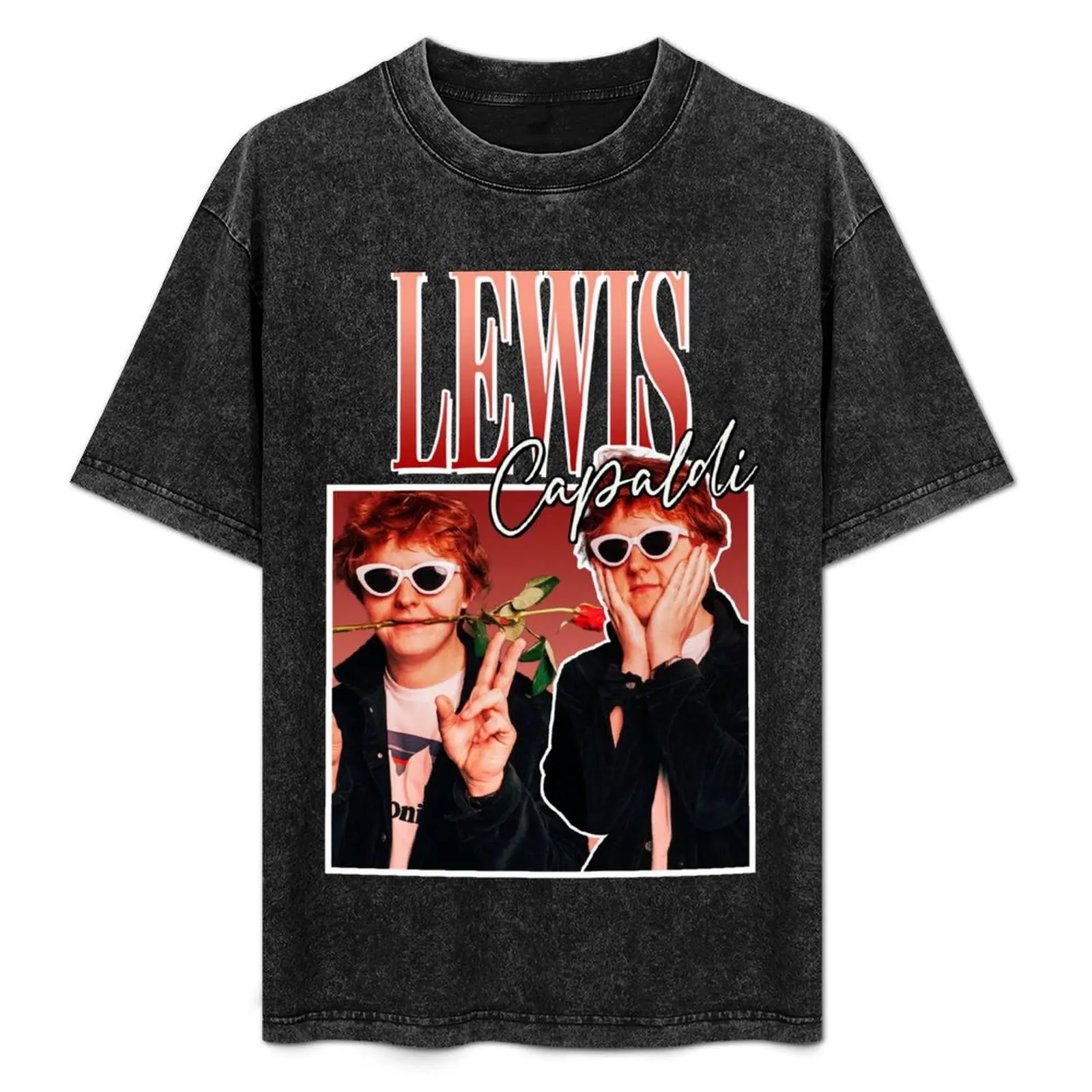 

Футболка Lewis Capaldi, повседневная уличная одежда, футболка с коротким рукавом