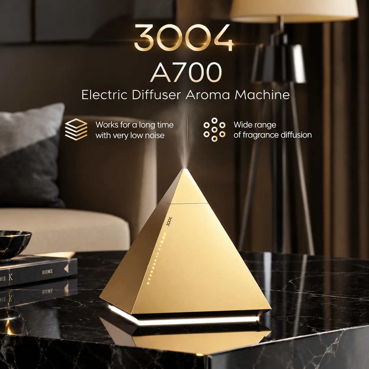 3004 A700 Pyramid Design Professional Aromatherapy Machine Home Office Hotel Decor Luxury Waterless Aroma Diffuser Idea Gift