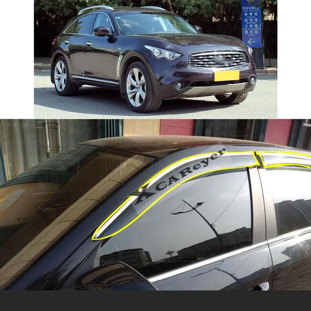 For INFINITI FX35 FX37 FX50 FX-Class S51 2010 2011 2012 2013 2014 2015 Sticker Window Glass Wind Visor Rain/Sun Guard Vent