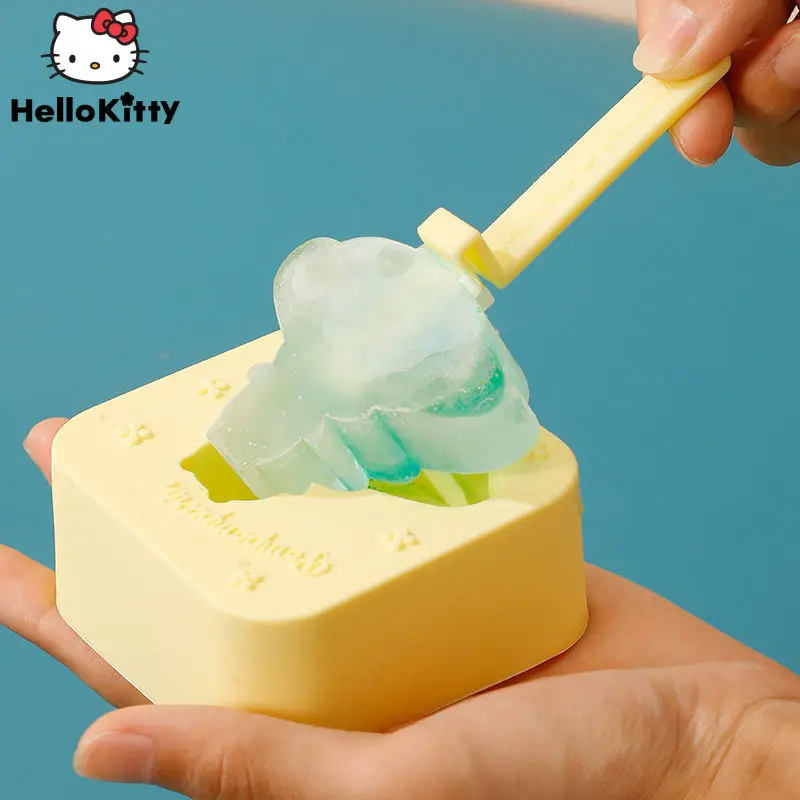 4 Pcs Sanrio Cinnamoroll Kuromi Melody 3D Silicone Popsicle, Ice Cream, Cheese Pudding Mold, Food Grade Silicone Kitchen Tools