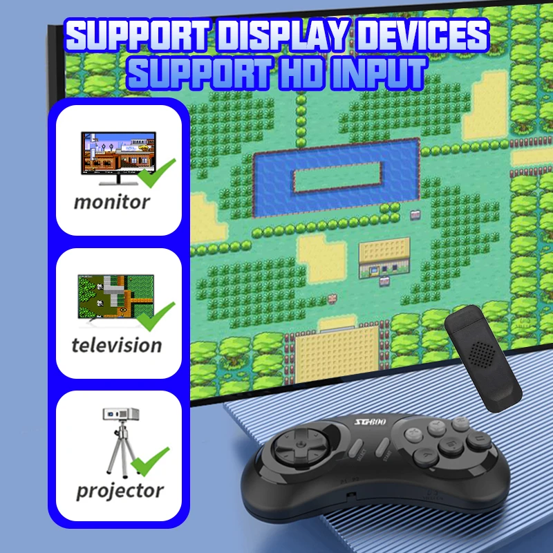 Consola MD inalámbrica 4k de 16 bits para videojuegos, para Everdrive SEGA NES FC Genesis Mega Game Stick, sistema Retro, juego de TV Dendy
