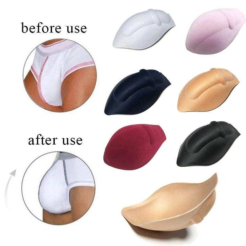 Sexy Men Multi Style Bulge Cup Pads Sponge Cup Removable Push Up Cup Enhancing Men Underwear Briefs Sexy Bulge Pad Magic Buttock