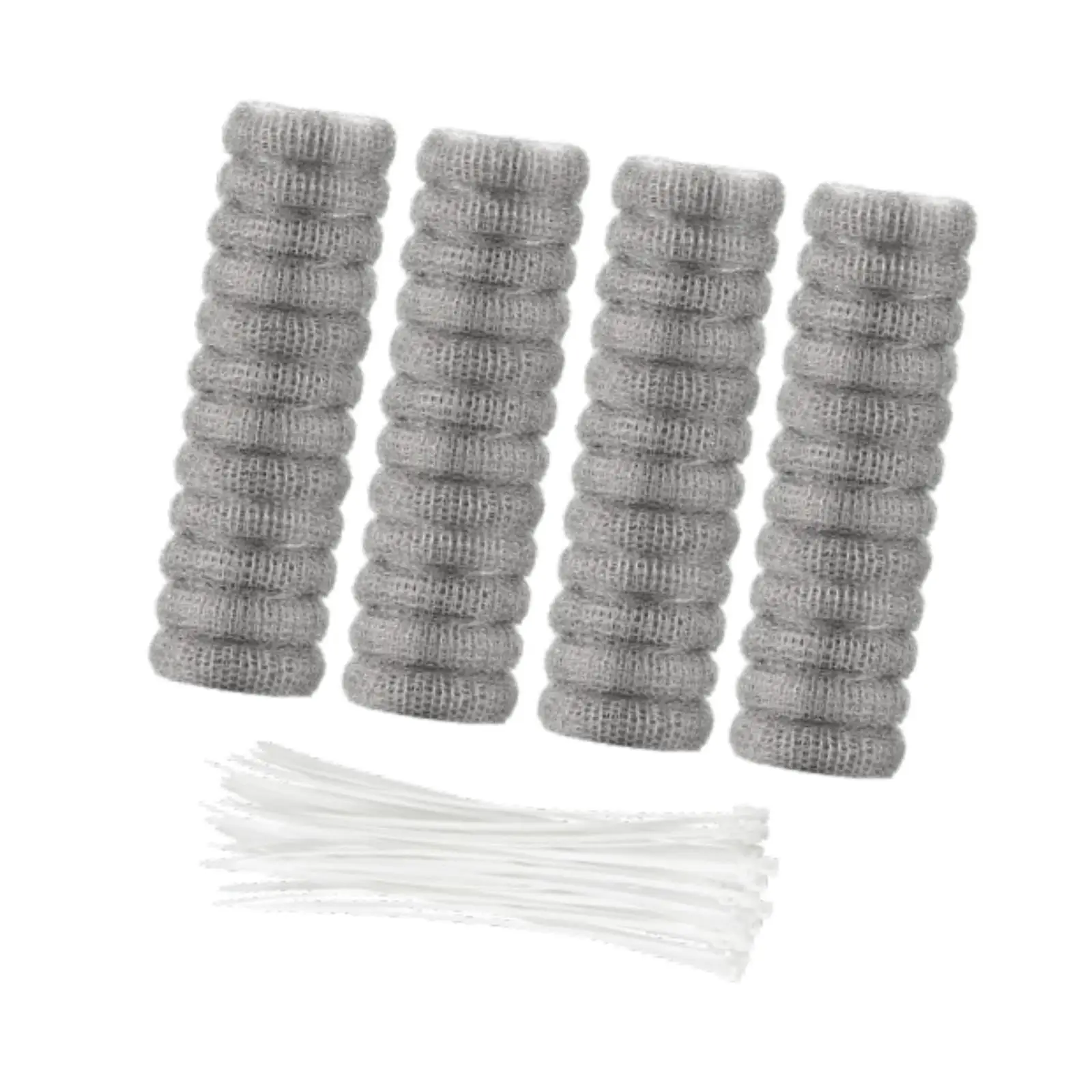 48Pcs Washing Machine Lint Trap with Nylon Cable Ties, Laundry Mesh Washer Hose Filter