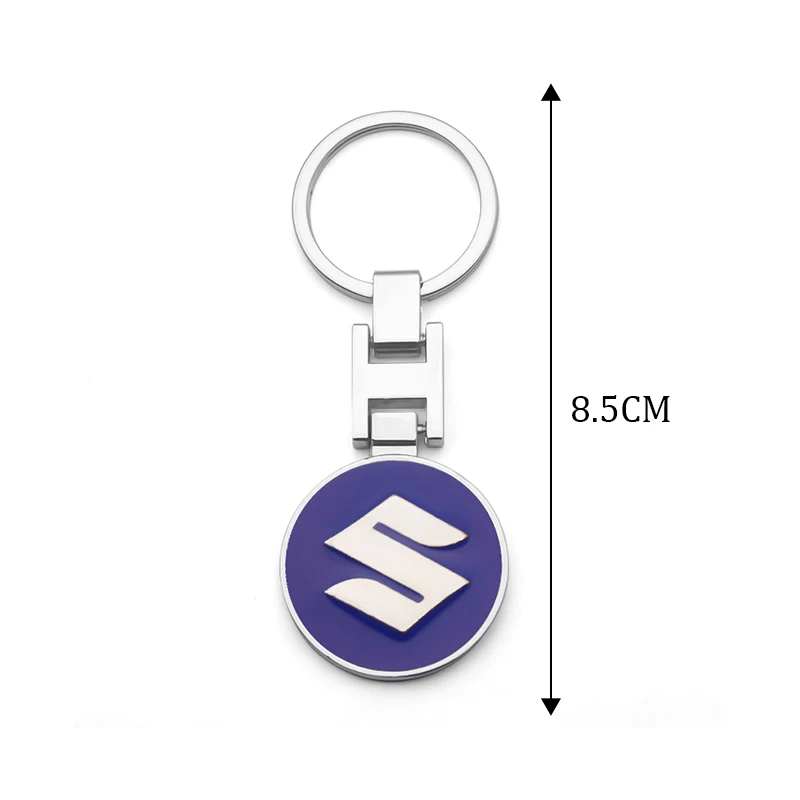 Metal Zinc Alloy Car Styling Keychain For Suzuki Vitara Swift SX4 Jimny Ignis Alto Yamaha Motorcycle Key Ring Emblem Accessories