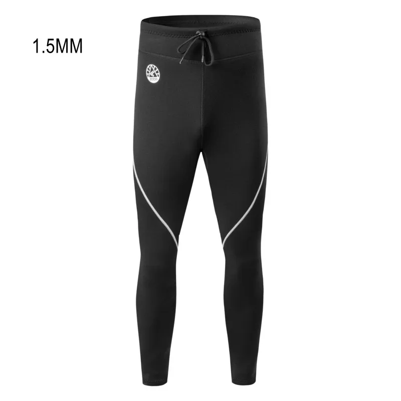 Men 1.5MM Neoprene Surfing Spearfishing Long Pants With Adjustable Strap Keep Warm Scuba Snorkel Swim Diving Kayaking Pants