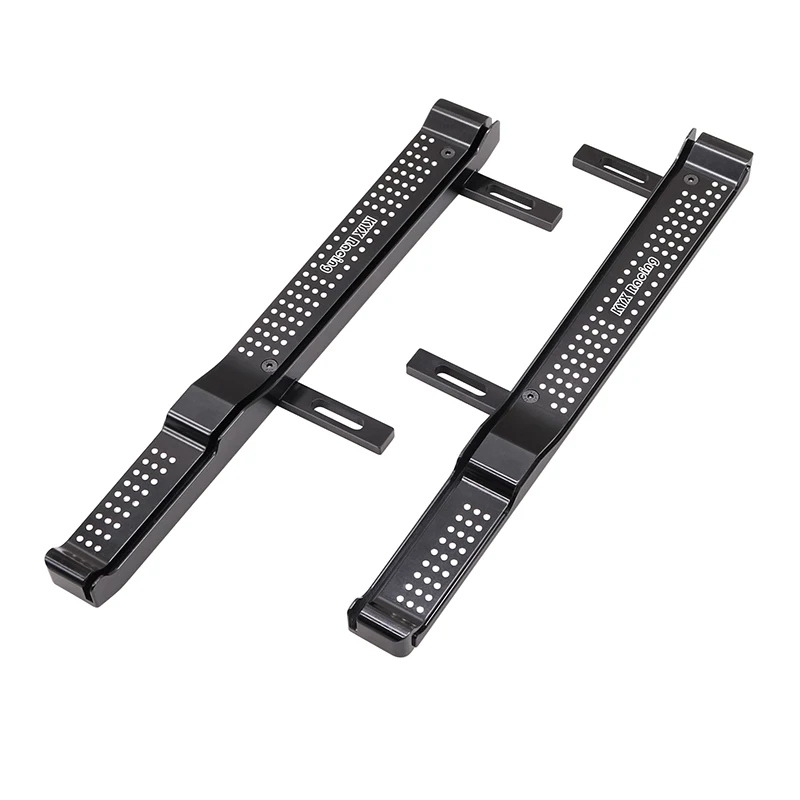 KYX Racing CNC Aluminum Rock Slider Side Step Running Boards Foot-Plate Upgrades Parts for 1/6 RC Crawler Car Axial SCX6