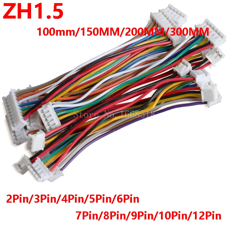 

10 шт. ZH 1,5 мм проводной Кабельный разъем, сделай сам ZH1.5 JST 2/3/4/5/6/7 контактов, электронная линия, одиночная/двойная головка, соединительная Клемма, 28AWG