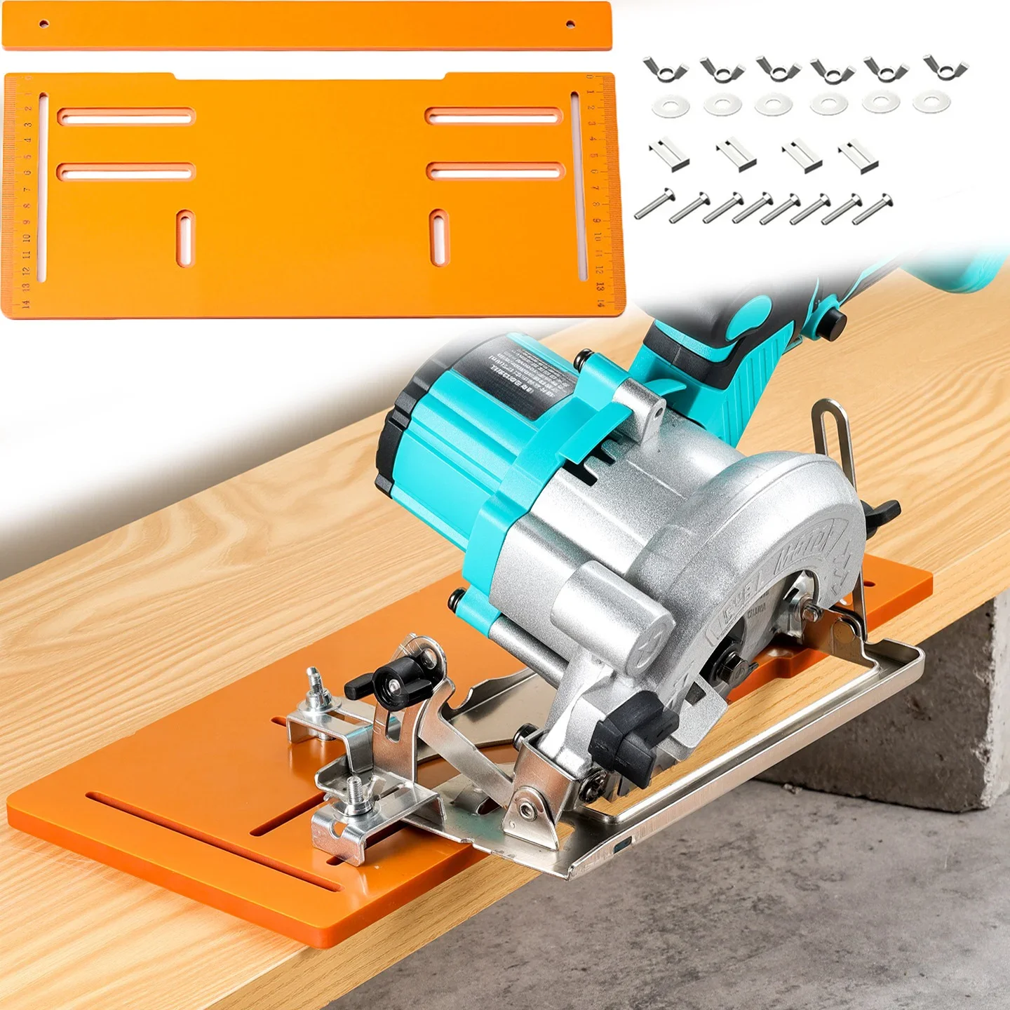 Circular Saw Base Plate For Woodworking Cutting Machine Positioning Board Phenolic Resin With Scale Markings And Fasteners
