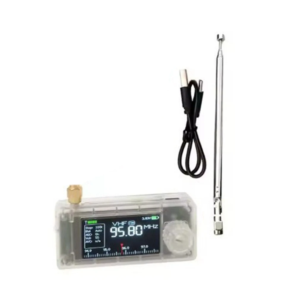 Mini SI4732 Full Band LSB SW MW VHF AM FM USB Portable Pocket Radio Transparent Case