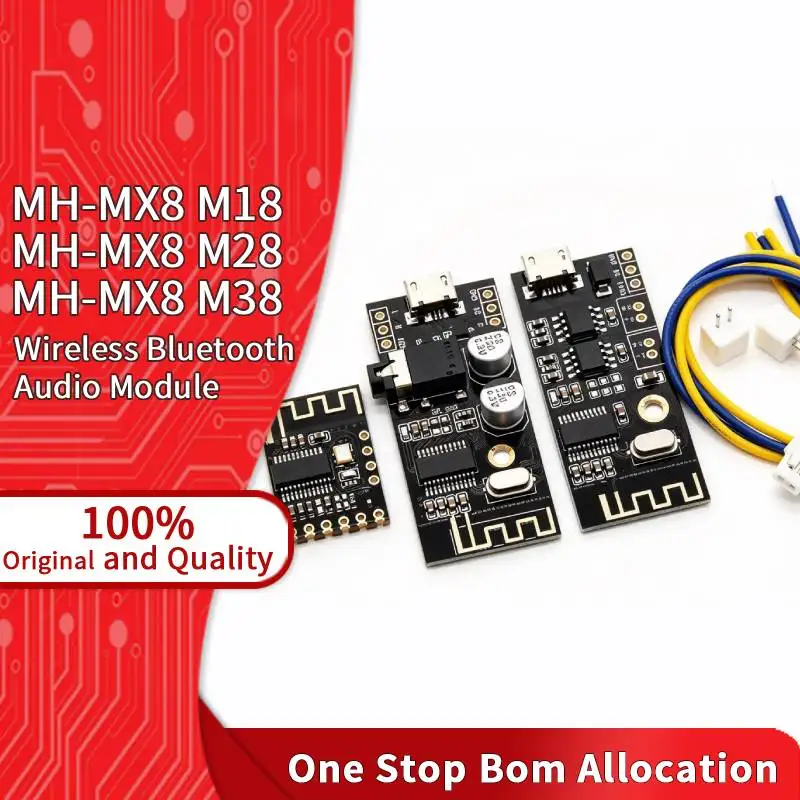 MH-MX8 M18 M28 M38 Bluetooth 5.0 Audio Receiver Module Stereo Wireless Board DIY Speaker IC Electronic Component Accessories
