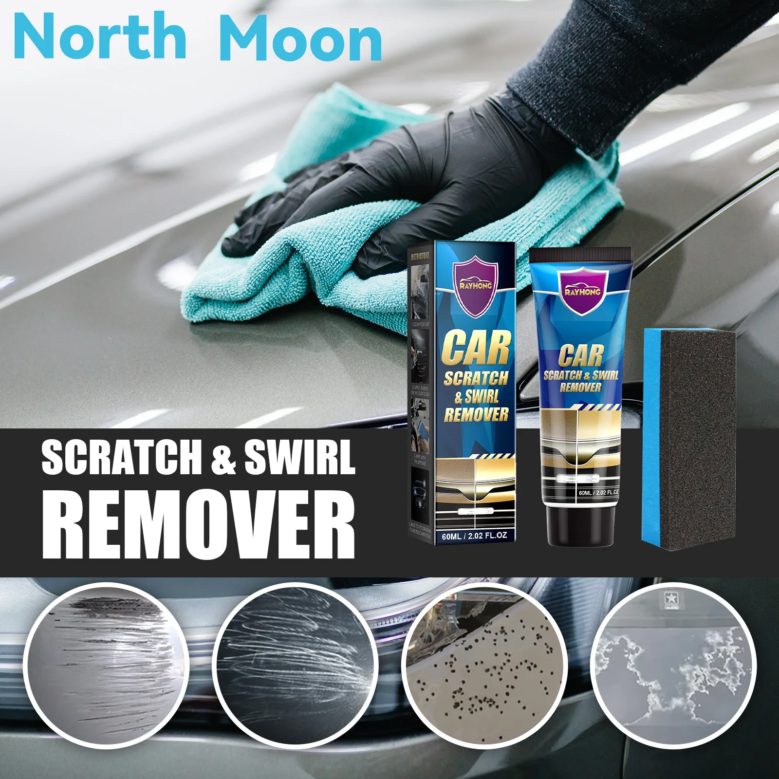 Car Scratch Remover Kit Auto Body Paint Scratches Repair Polishing Wax Swirl Removing Repair Tool Car Care Accessories Tools New image 3