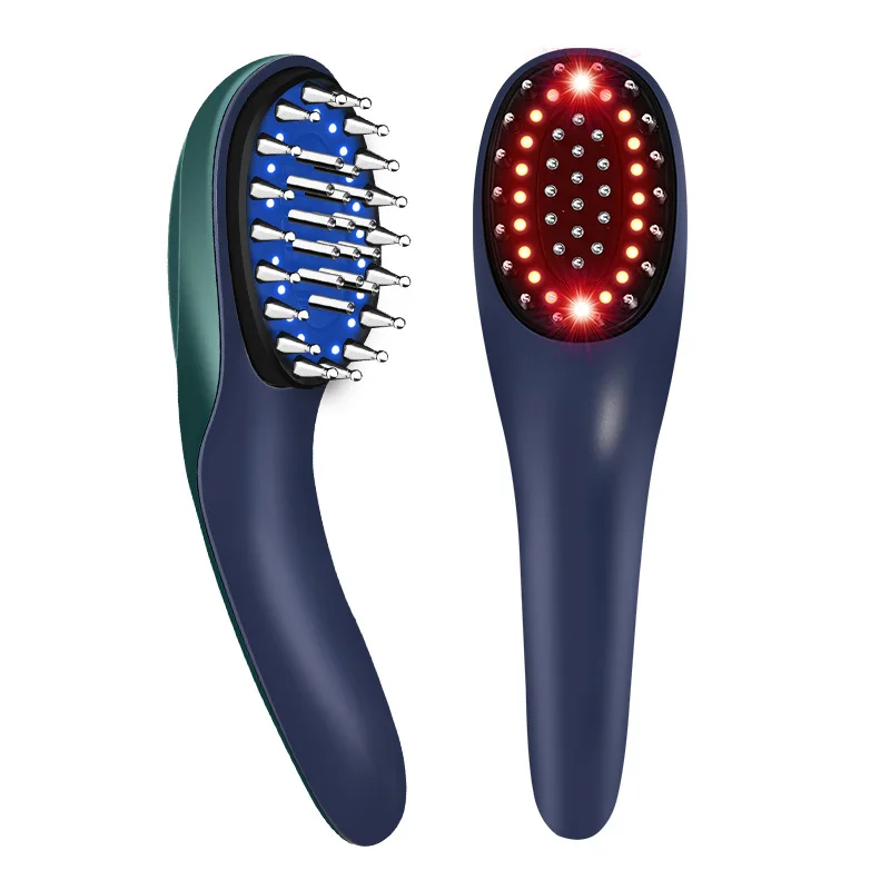 

Trend Product Anti Hair Loss Massage Therapy Ions Vibration Red Blue Light Massage Brush Electric Laser Hair Growth Comb