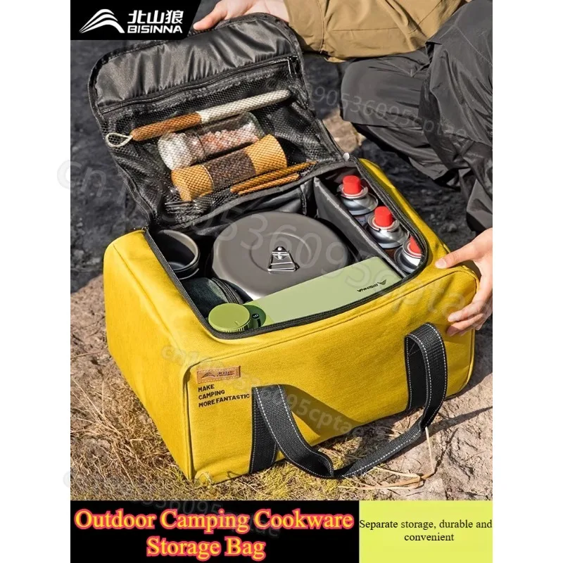 

Portable Camping Cookware Set Lightweight Outdoor Cooking Kit Foldable Pot Pan Bowl with Bag for Hiking Picnic Backpacking