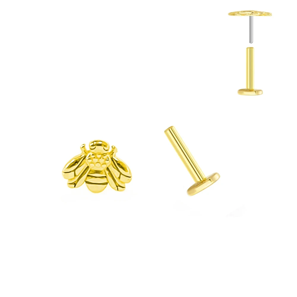Peacock Dragonfly Titanium Earring Stud, Body Jewelry
