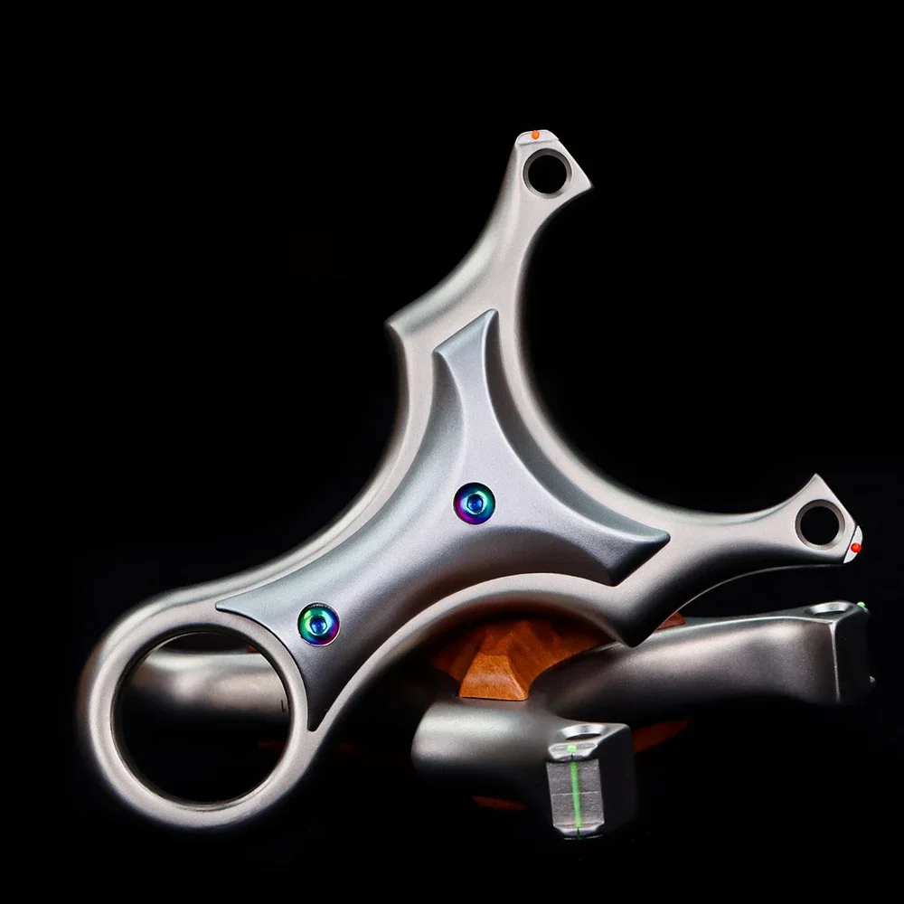 High-quality Super-hard Stainless Steel Portable Slingshot Professional Slingshot Competition-specific High-power Two-color
