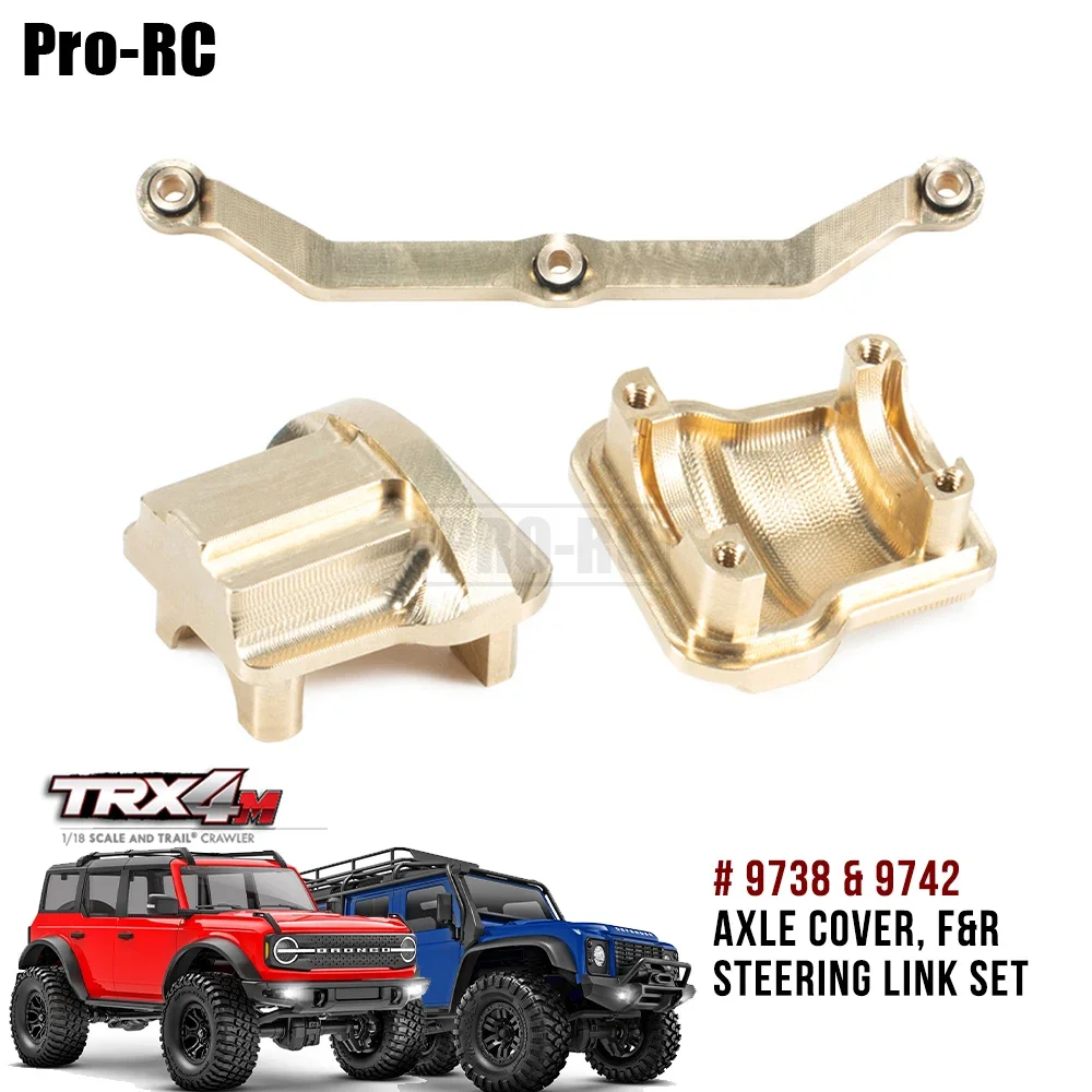 Brass 9742 Steering Link & 9738 Alex Cover F&R For Traxxas 1/18 Trx-4M TRX4M Bronco Defender Rc Crawler Car Upgrade Part