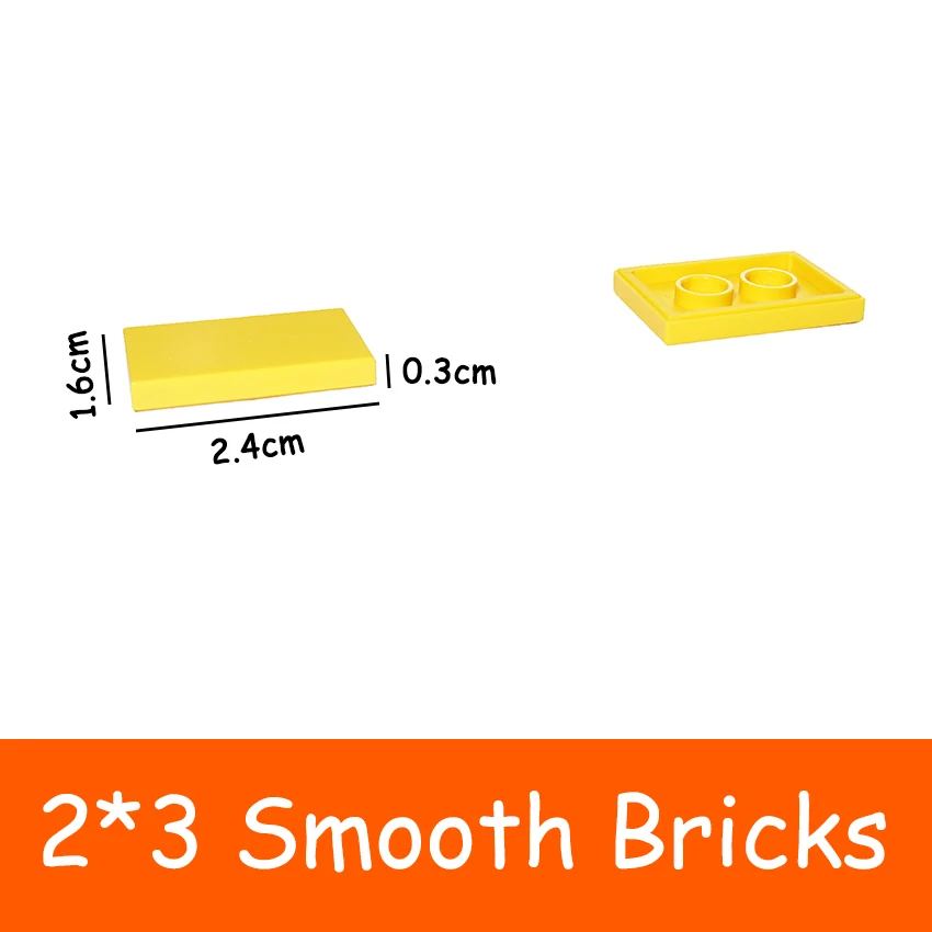 

50PCS 26603 Size 2x3 Bricks Flat Tile MOC Assemble Particles Smooth 2*3 Building Blocks DIY Educational Creative Toy for Kids