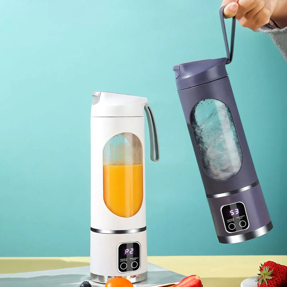 Mini Portable Blender Electric Fruit Juicer Smoothie Orange Fresh Juice Blender Multifunction Rechargeable Portable Bottle Mixer