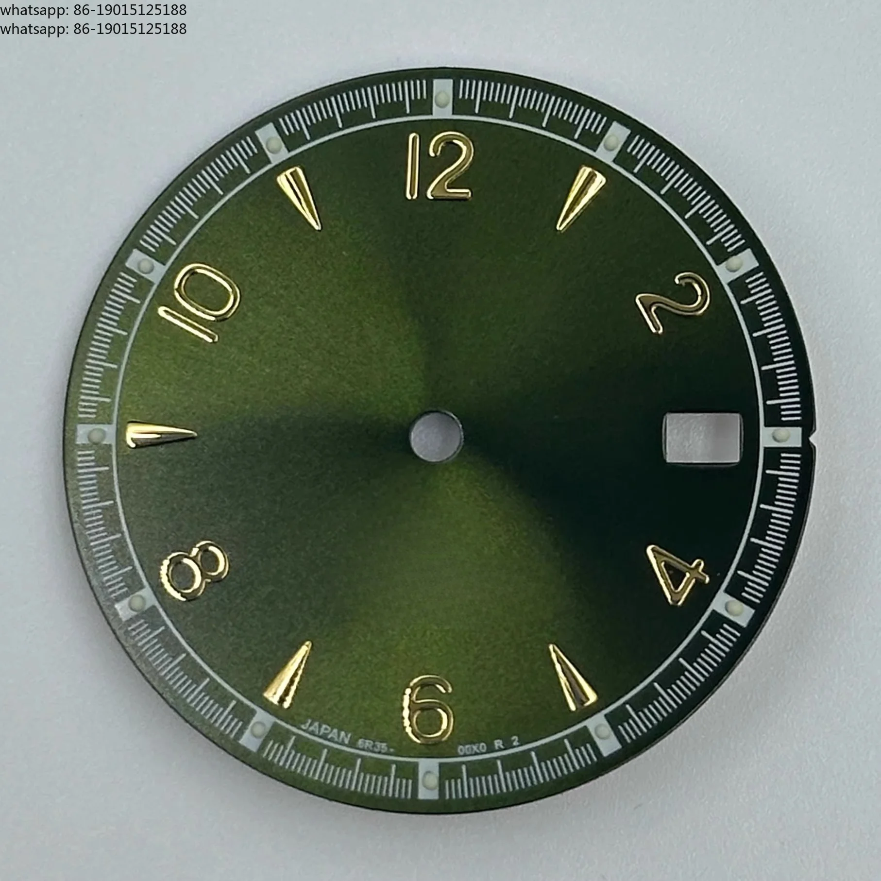 New NH35 dial diameter 30mm mechanical watch modified NH36 green luminous surface watch accessories surface single calendar