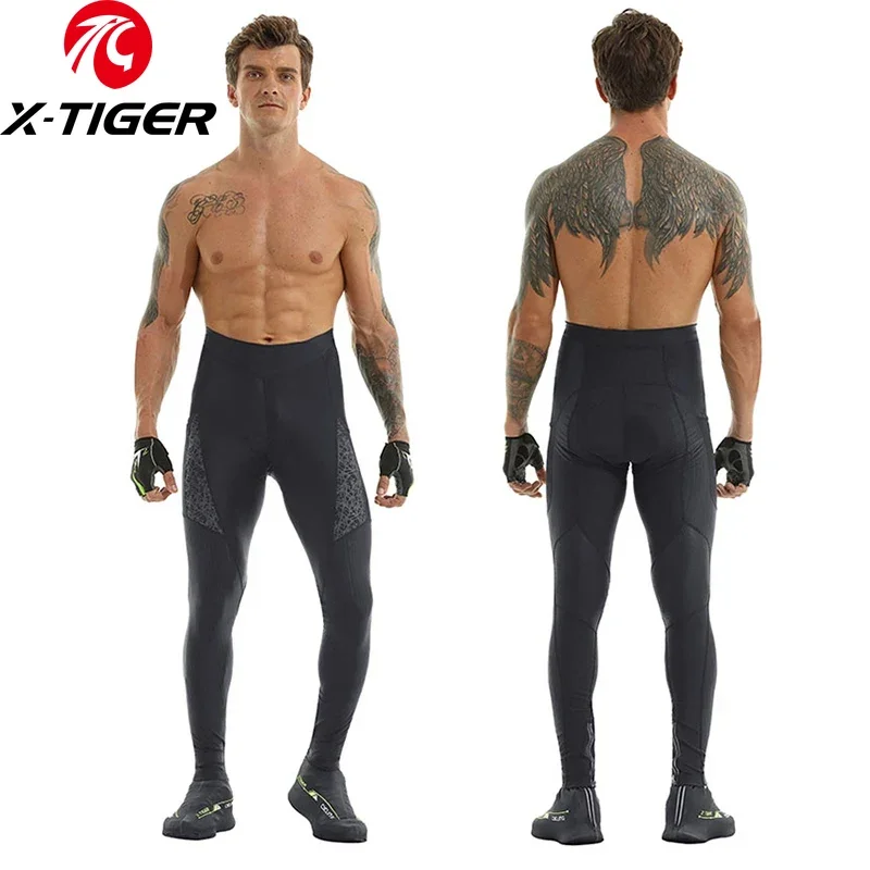 

X-TIGER дышащие профессиональные мужские осенние велосипедные брюки велосипедные брюки с нагрудником велосипедные брюки светоотражающие велосипедные леггинсы