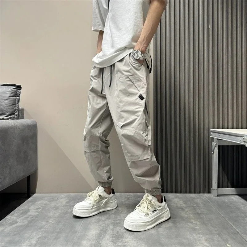 

Green Hip Hop Harem Trousers Man Regular Fit Designer Street High Quality Loose Korean Style Baggy Casual Cargo Pants for Men