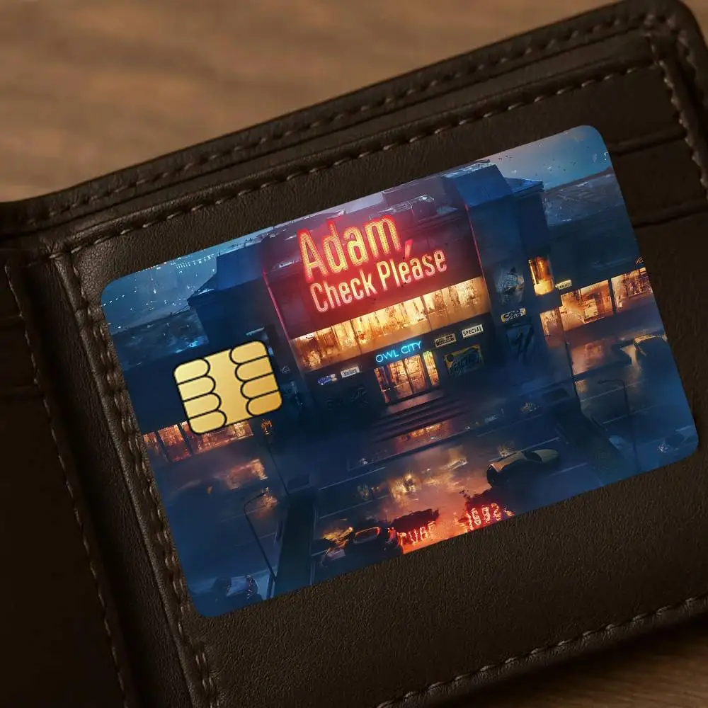 الفرقة O-البومة C-City-S ملصقات بطاقة الائتمان الجلد لخصم البنك حماية الزخرفية 4 قطعة ملصق مائي المضادة للخدش مقاوم للماء