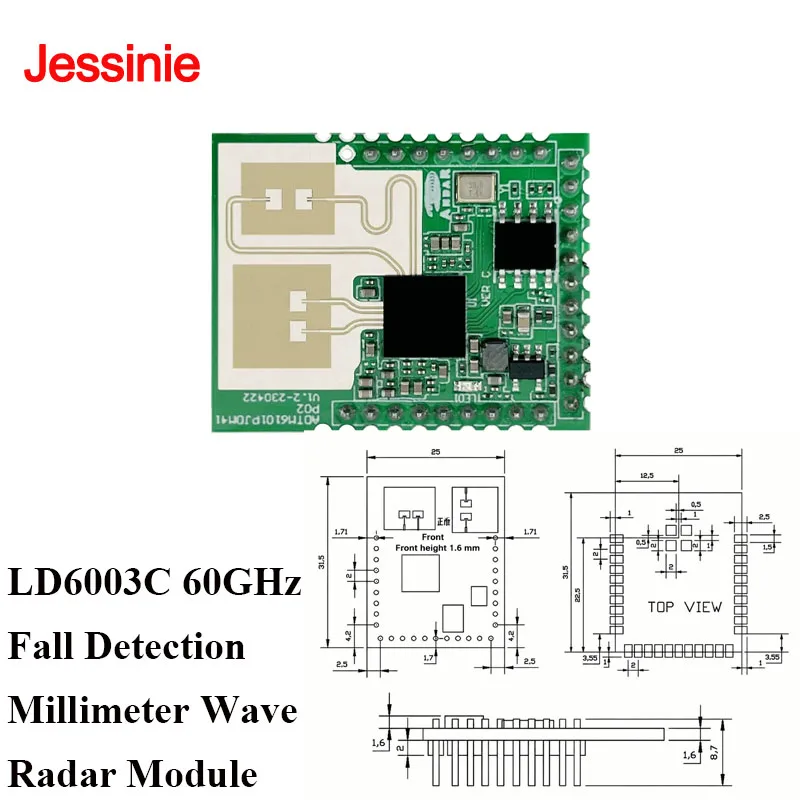ld6003c-60ghz-fall-detection-millimeter-wave-radar-module-non-contact-intelligent-monitoring-sensor