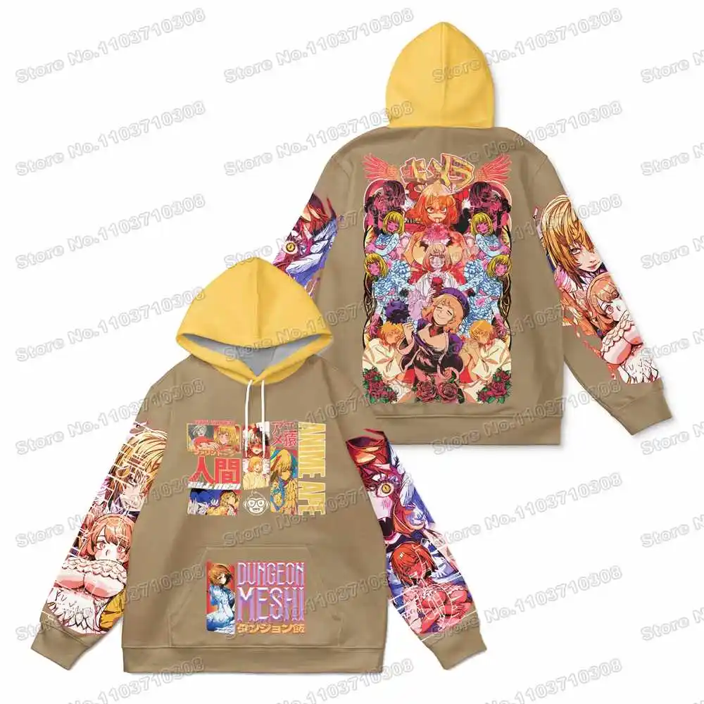 Windshield Tracksuit Delicious in Dungeons-Hoodie Anime Hiking Camping  Men's Hoodie Harajuku Autumn Winter Streetwear Clothe